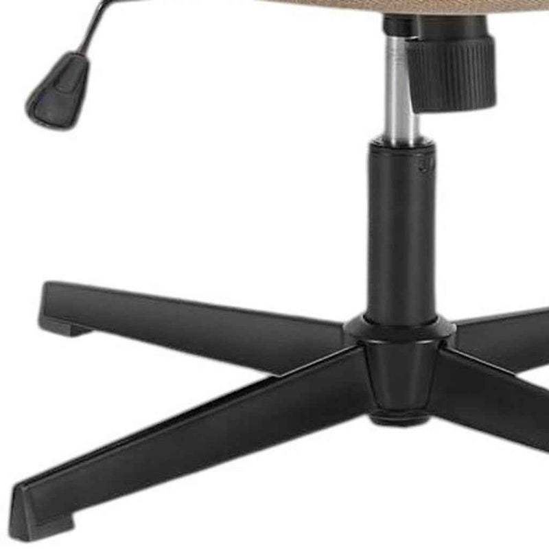 19" Black Tufted Swivel Lounge Chair