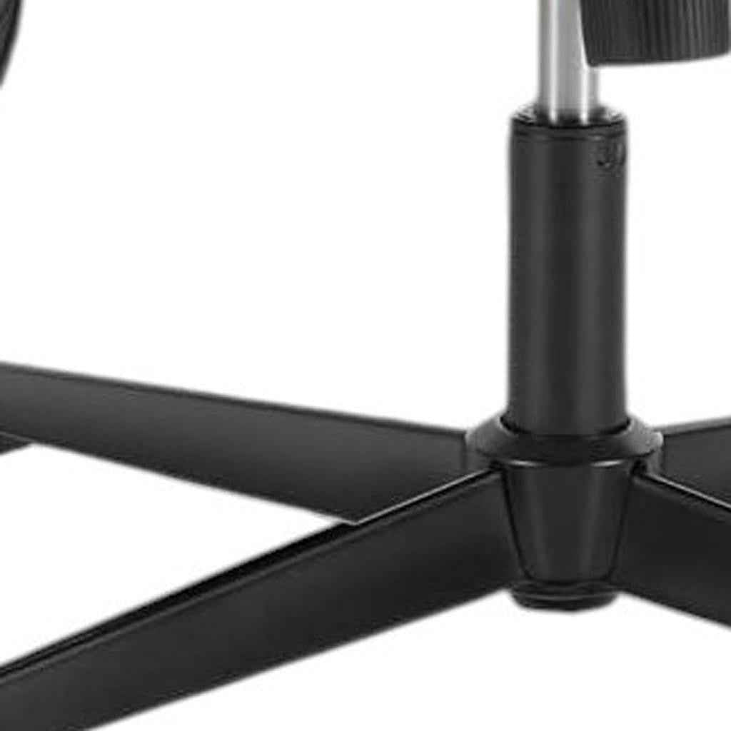 19" Black Tufted Swivel Lounge Chair