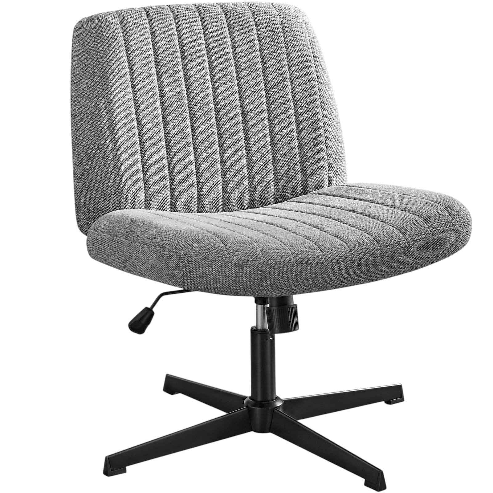 19" Black Tufted Swivel Lounge Chair