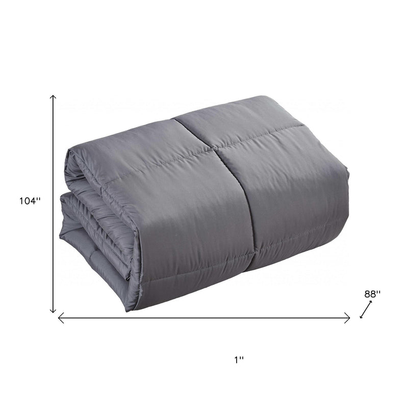 Dark Gray California King Polyester Thread Count Down Alternative Comforter - Bed & Bath
