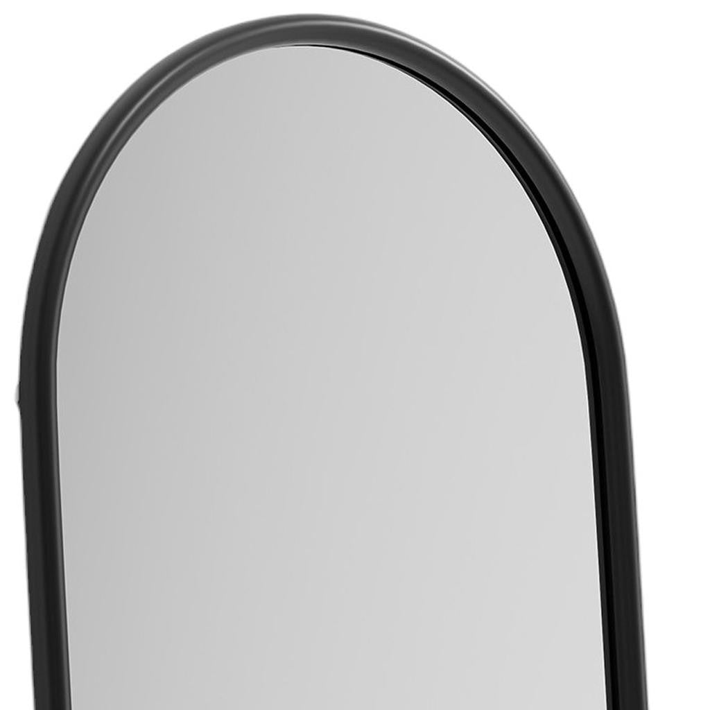 71" Black Solid Wood Arch Freestanding Framed Full Length Mirror - Bed & Bath