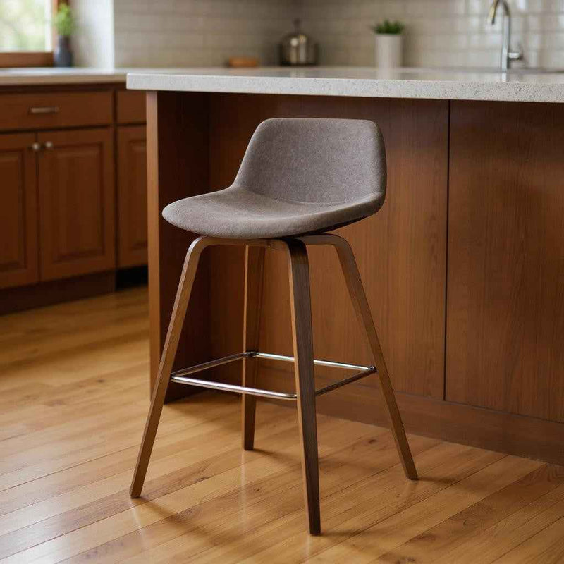 28" Green Wood Backless Counter Height Bar Chair