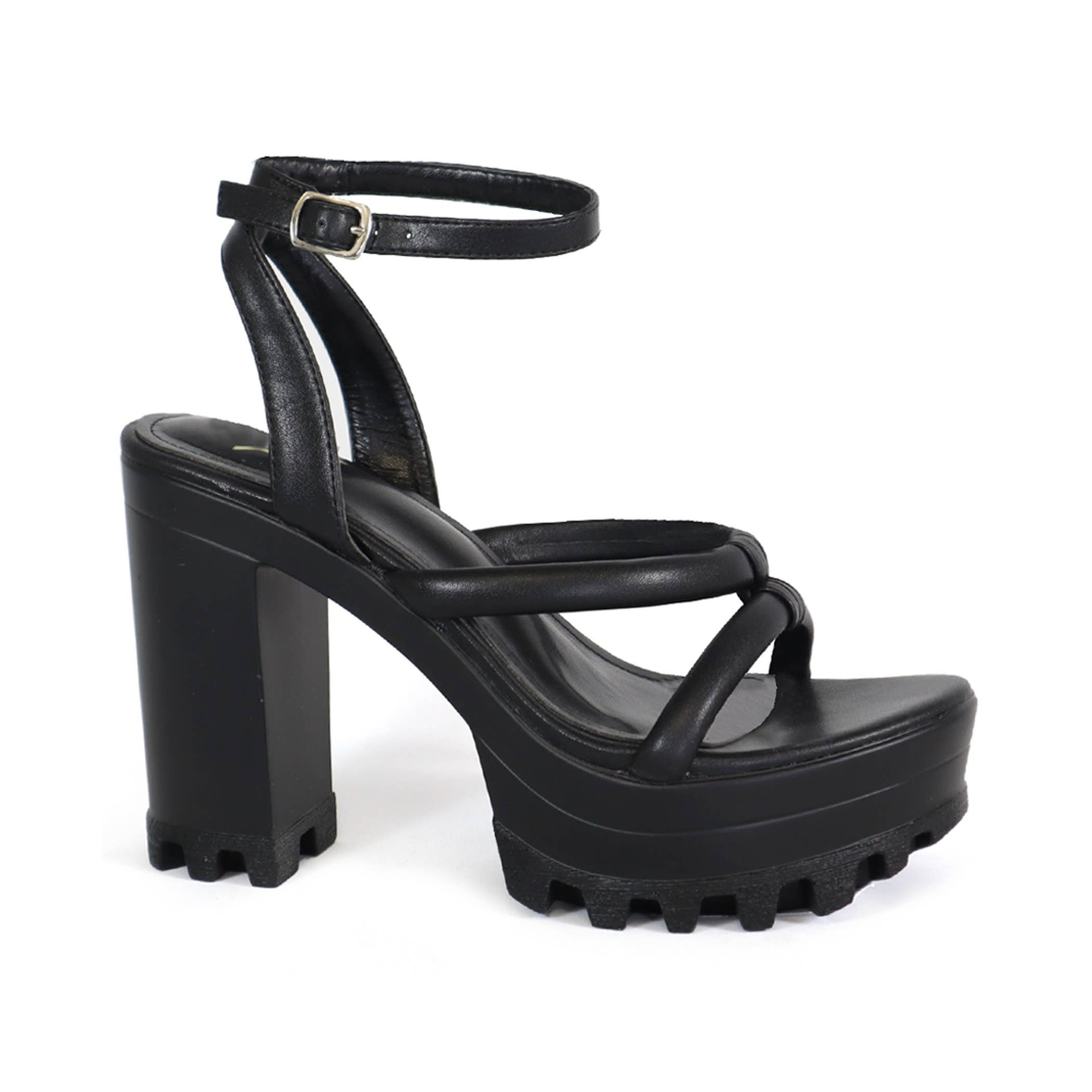 YOKI ASTER-08 Women's Padded Strappy Chunky Platform Heels Footwear