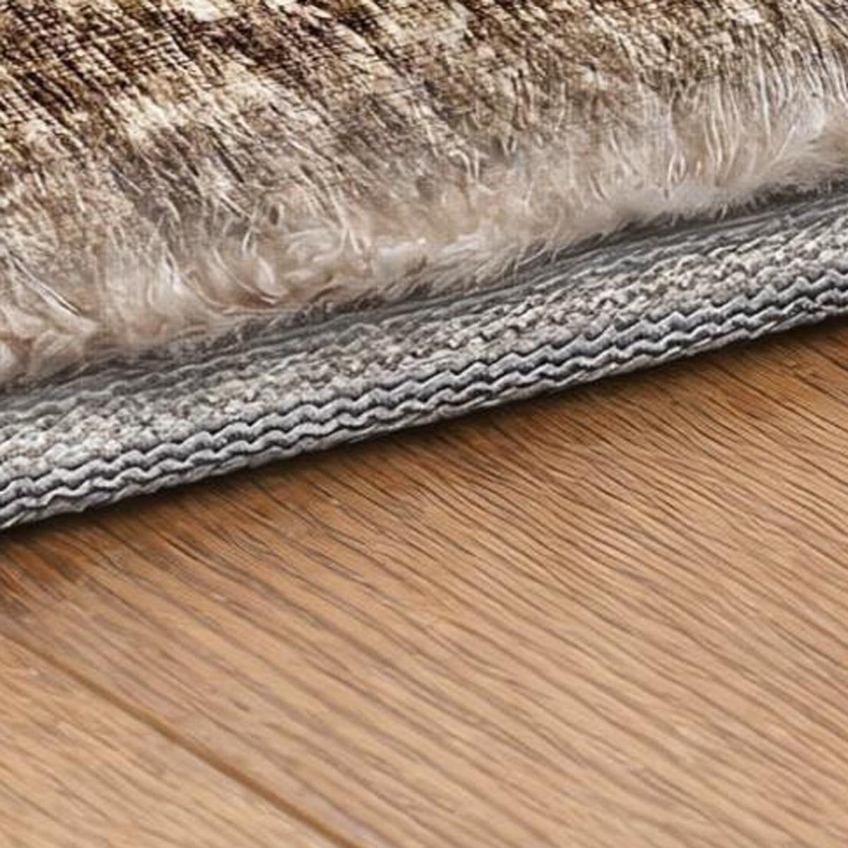 8' X 10' Brown And Ivory Abstract Shag Washable Area Rug With UV Protection - Home & Garden