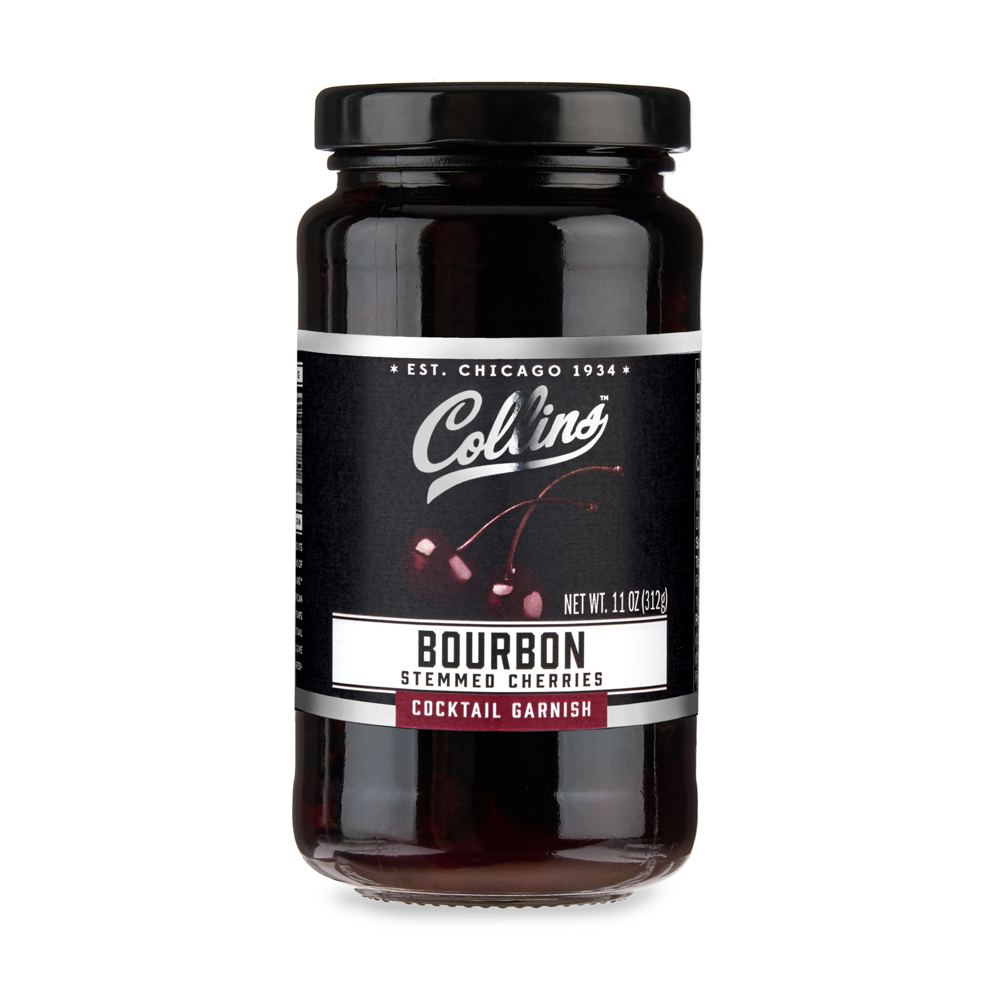 11 oz. Bourbon Cherries by Collins - Black / 1 - Food & Drink
