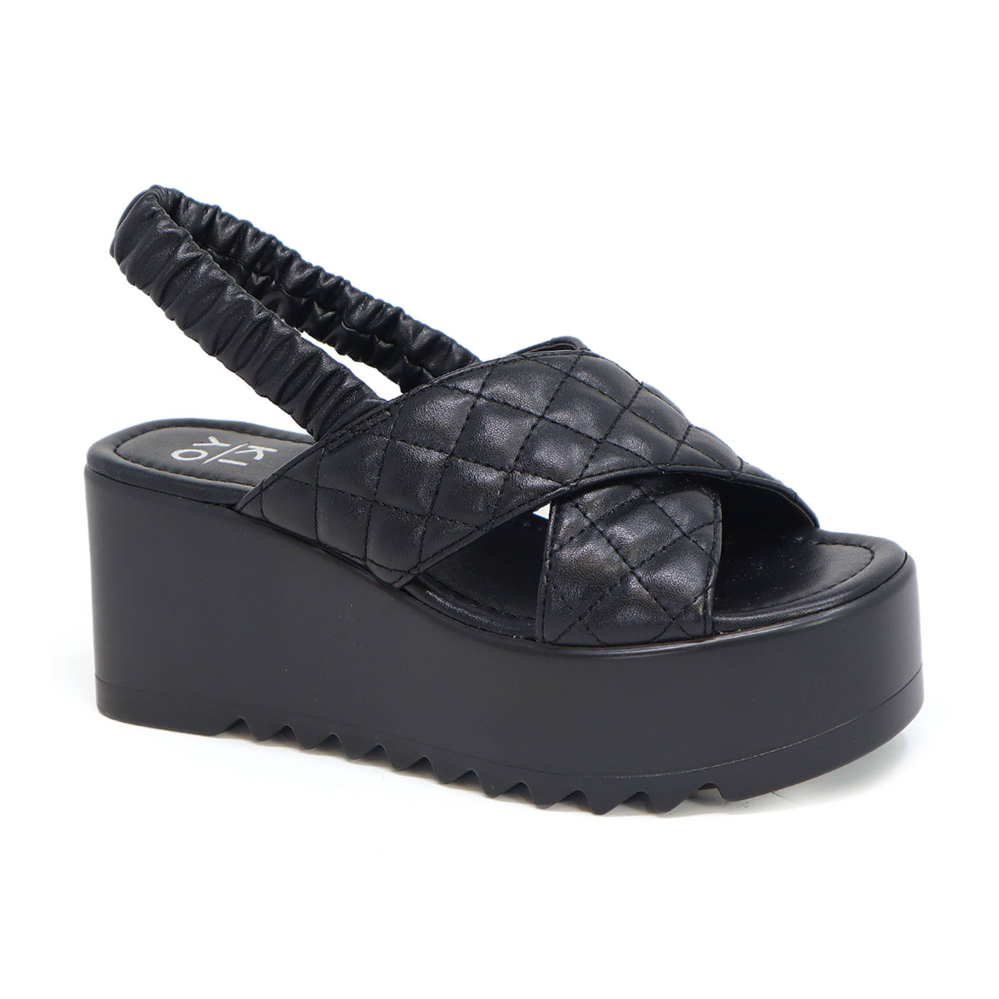 Yoki BUMBLE Women's Platform Wedge Sandals Cross Strap Beach Footwear