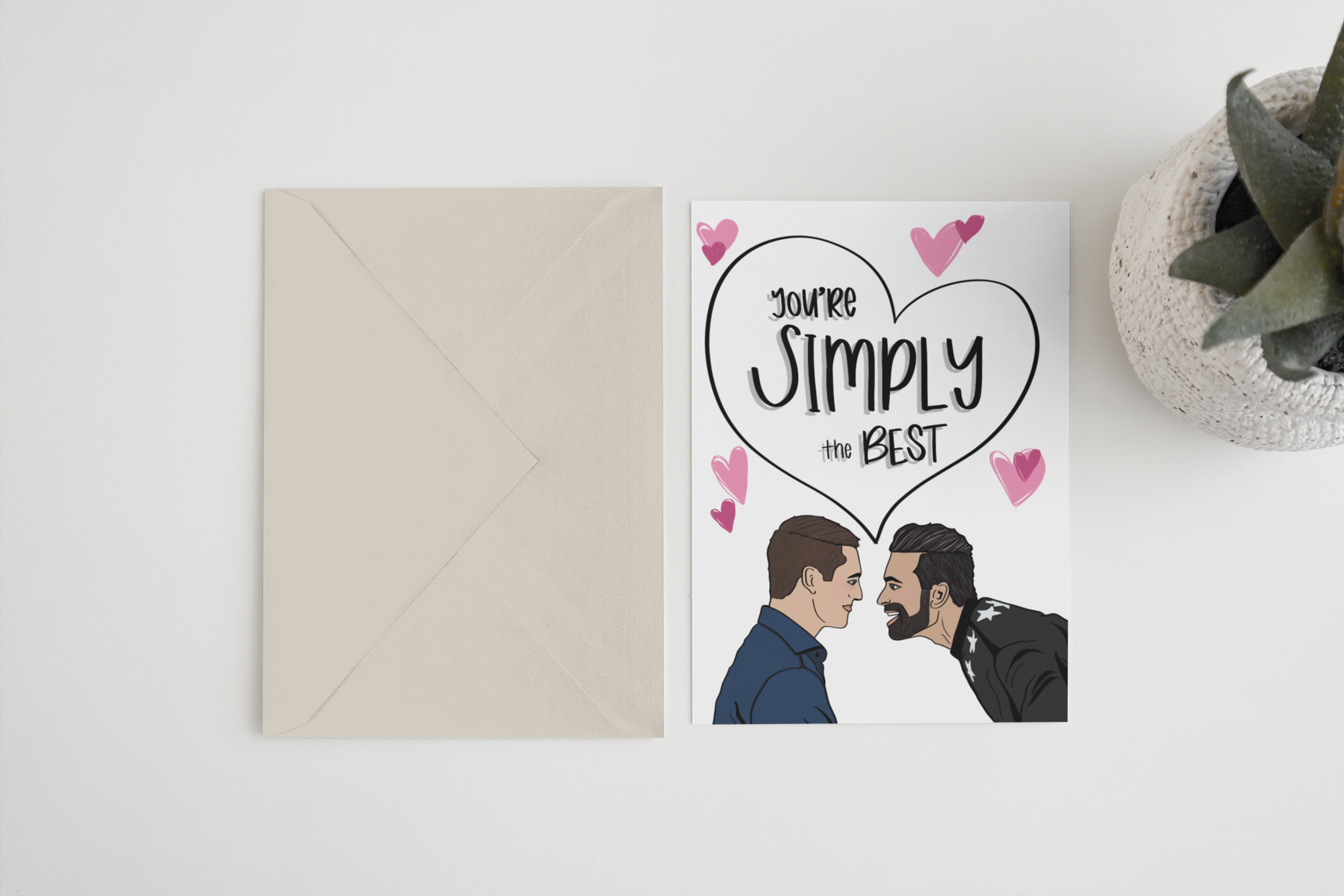 "Simply the Best" Schitt's Creek - Greeting Card - Pack of 5 - Apparel and Accessories