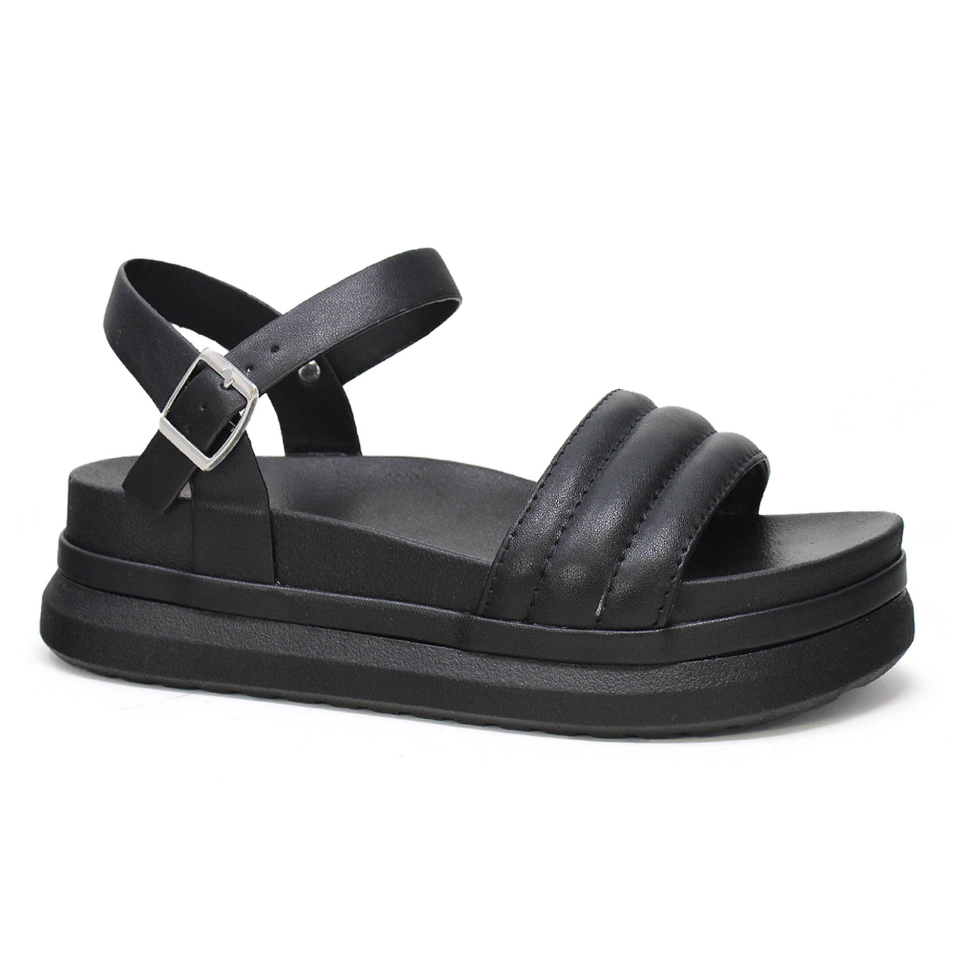 CASSIDY Women's Puff Seam Sandal With Ankle Strap Footwear