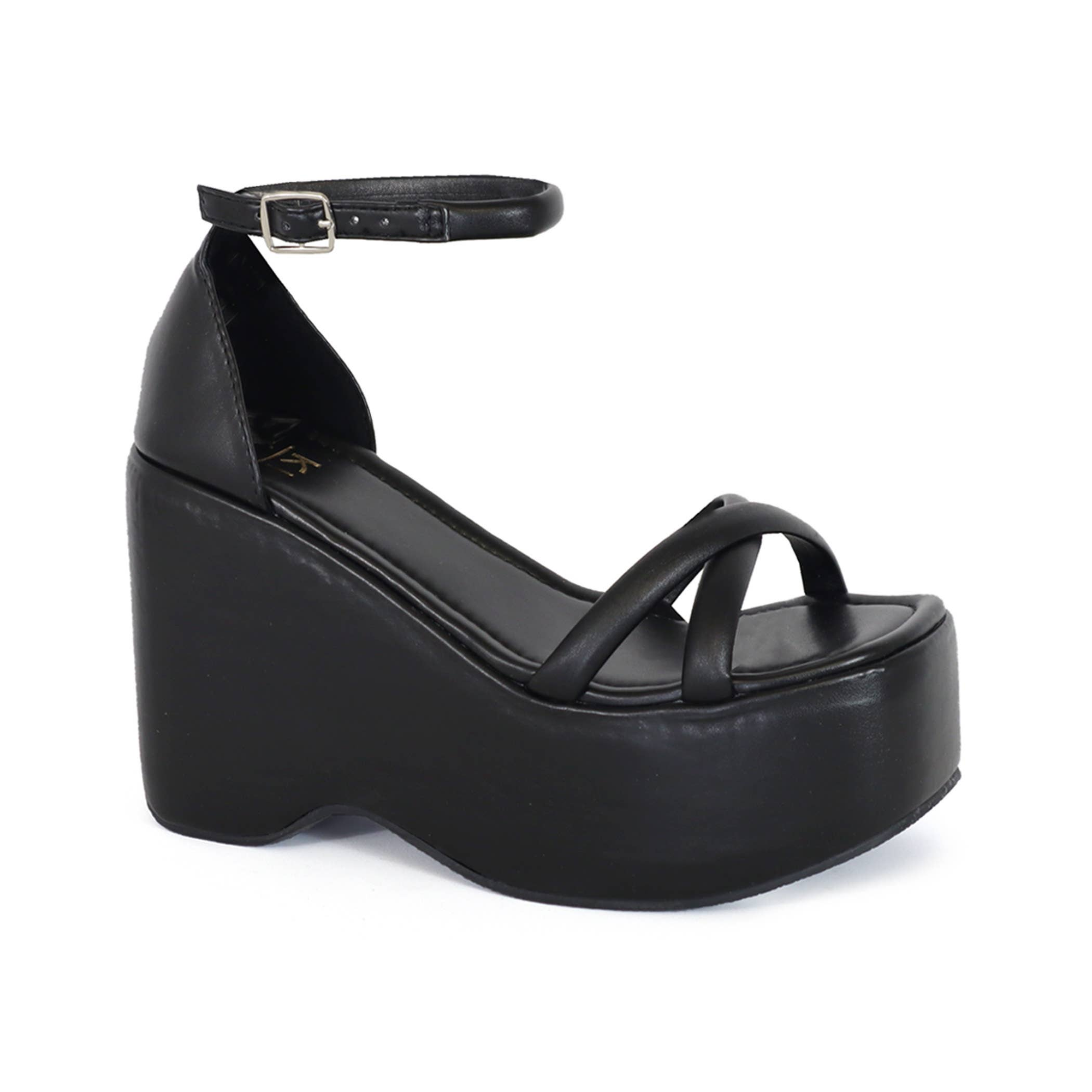 YOKI DUSKY-11 Women's Crisscross Strap Wedge Sandals Footwear
