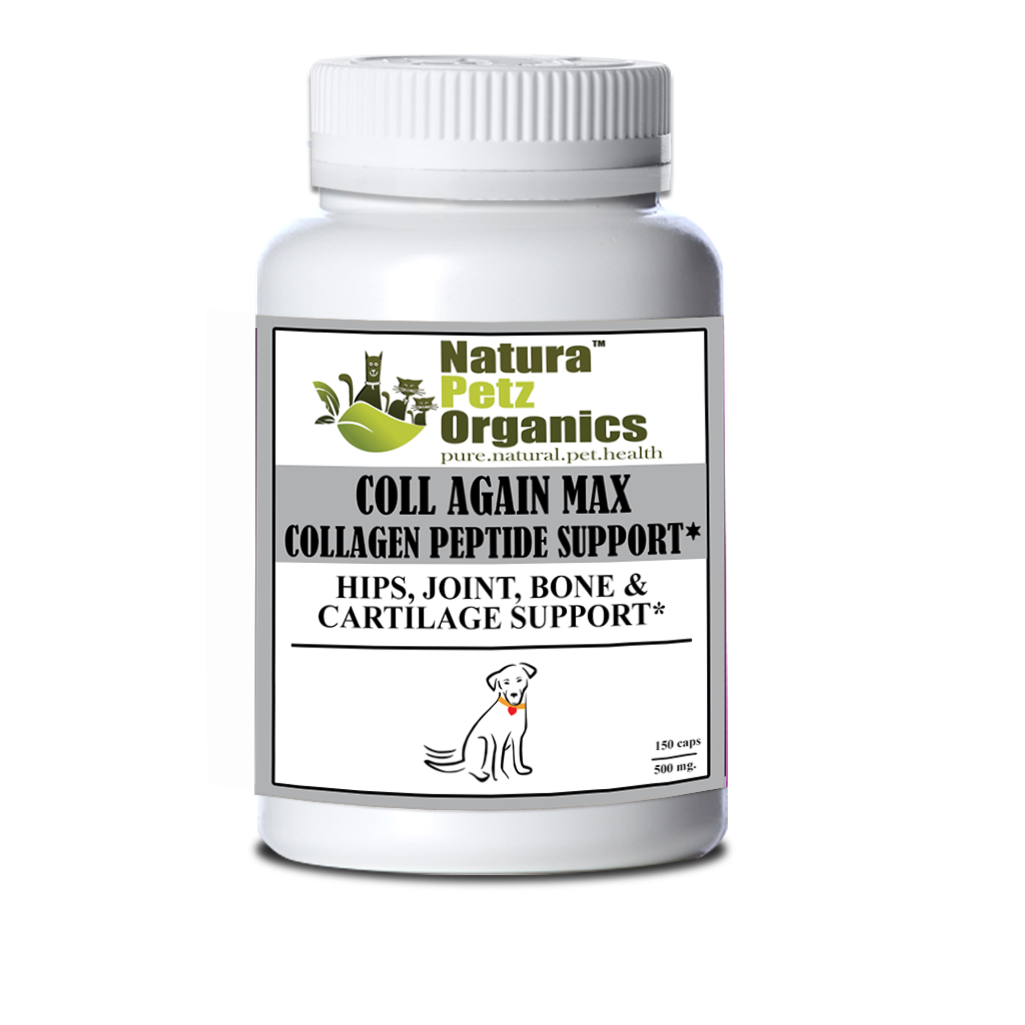 Coll Again Max Collagen Peptide Support Capsules* Hips, Joint, Bone & Cartilage Support* Dogs & Cats* Pets