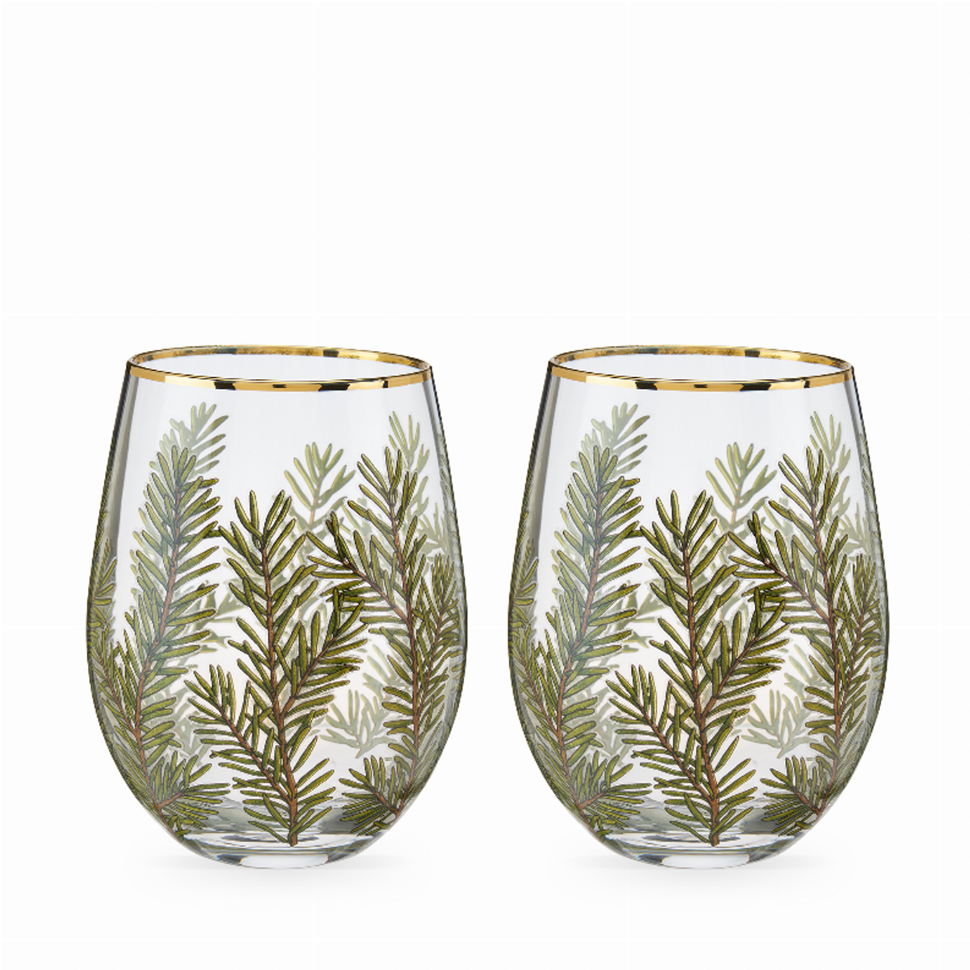 Woodland Stemless Wine Glass Set By Twine Food & Drink