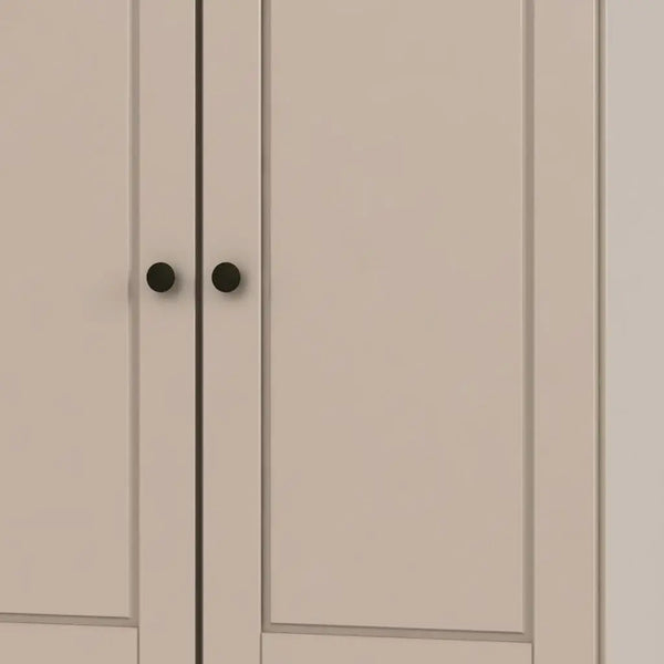 32" Beige Solid Wood Accent Cabinet With Two Doors Homeroots Kitchen & Dining