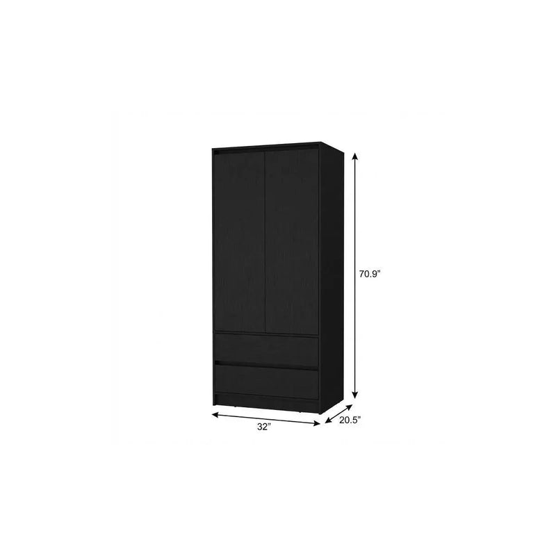 32" Black Accent Cabinet Soft Close With Multiple Shelves And Three Drawers Homeroots Bed & Bath