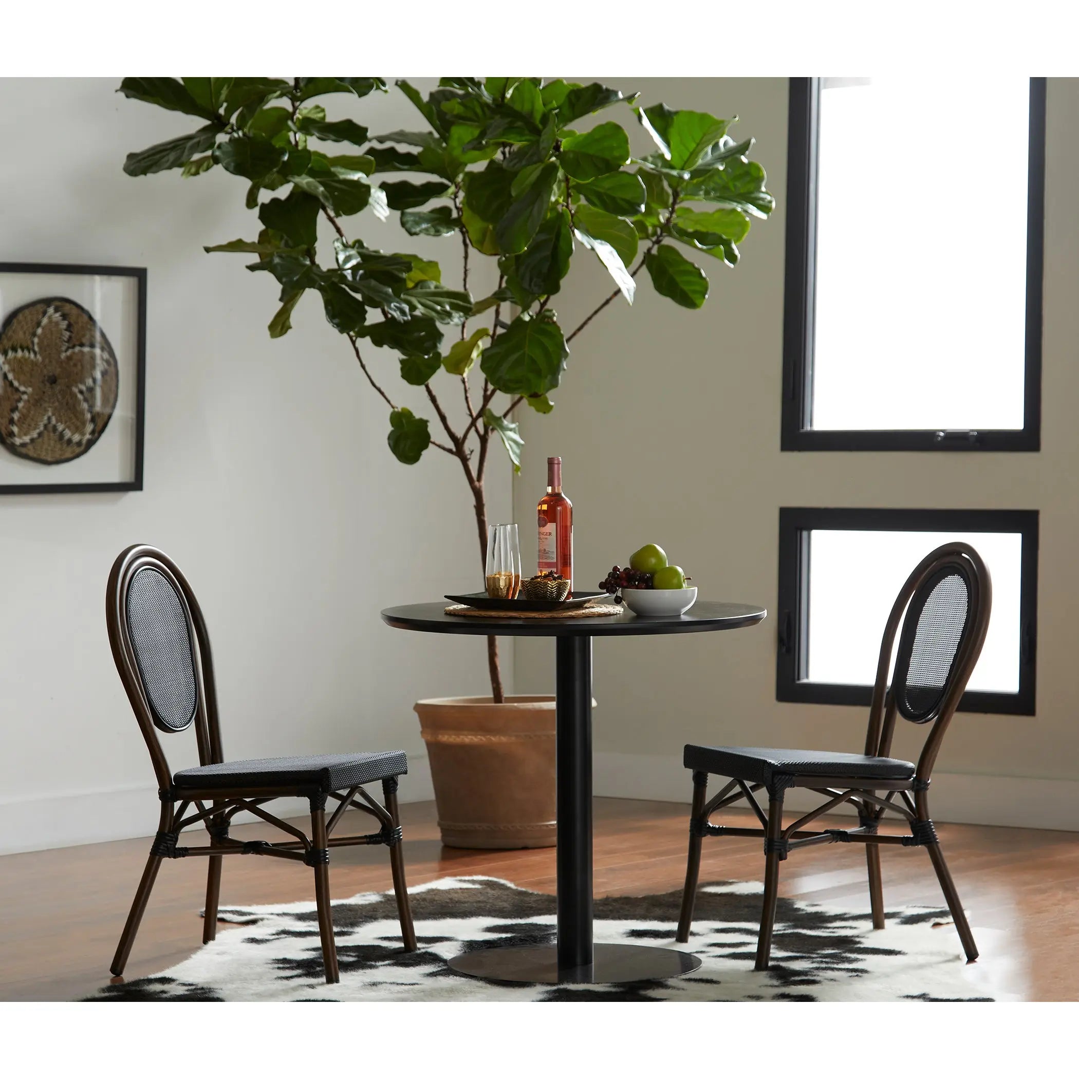 32" Black Rounded Steel Bar Table Homeroots Kitchen & Dining