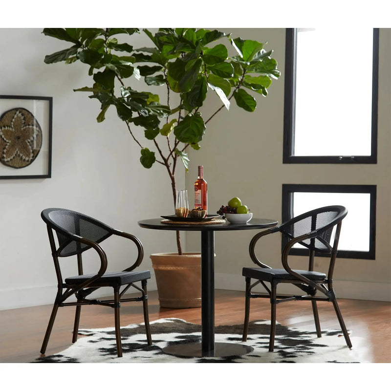 32" Black Rounded Steel Bar Table Homeroots Kitchen & Dining