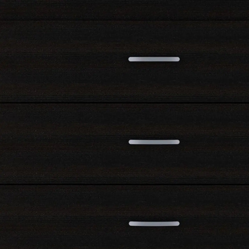 32" Black Three Drawer Dresser Homeroots Bed & Bath