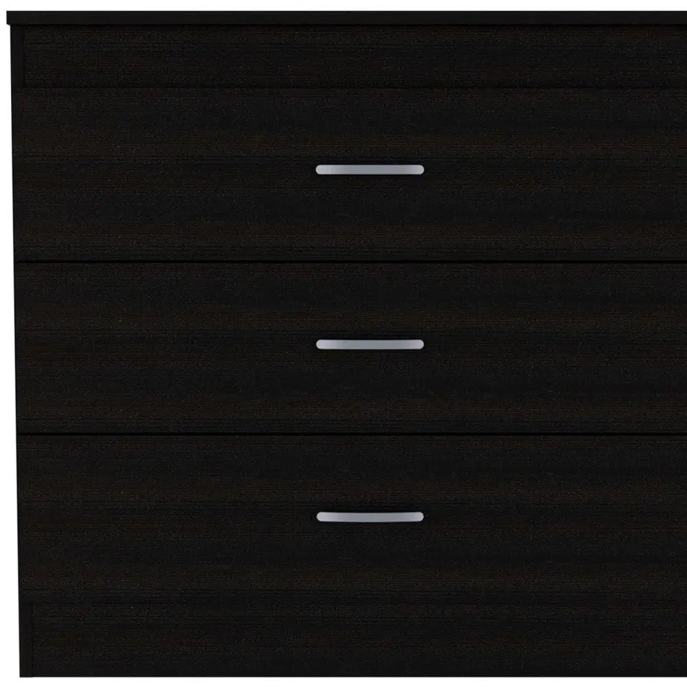 32" Black Three Drawer Dresser Homeroots Bed & Bath