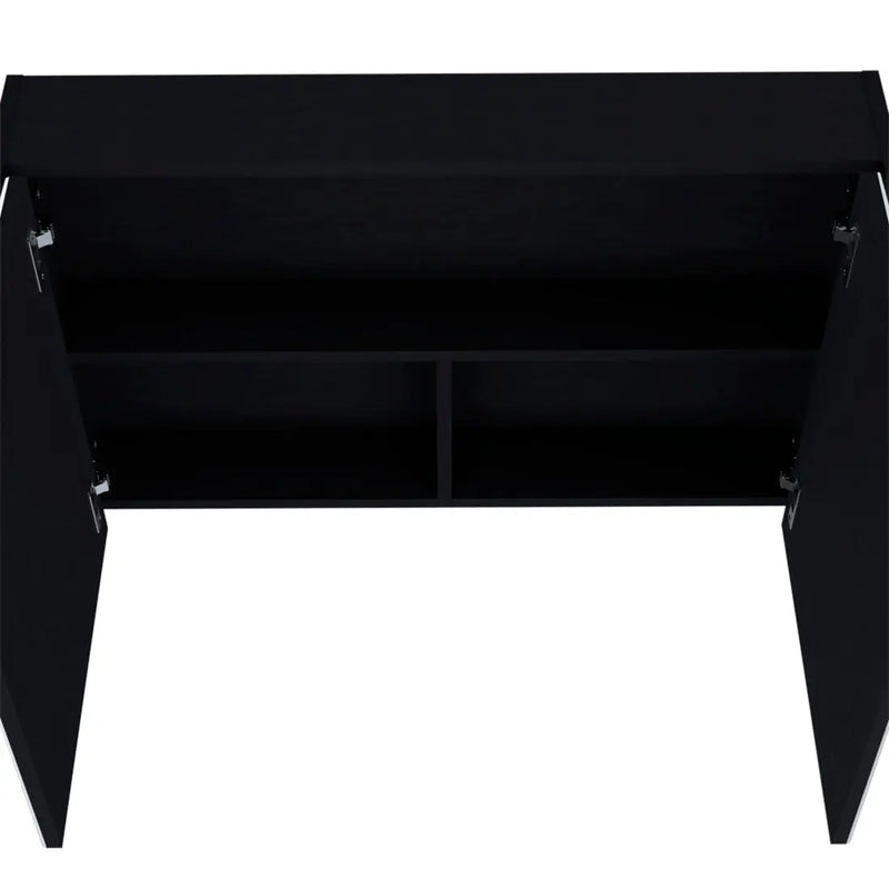 32" Black Wood Floating Bathroom Vanity And Medicine Cabinet With Mirror Homeroots Bed & Bath