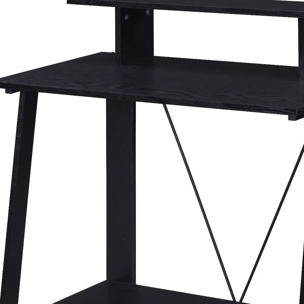 32" Black Writing Desk Homeroots Office