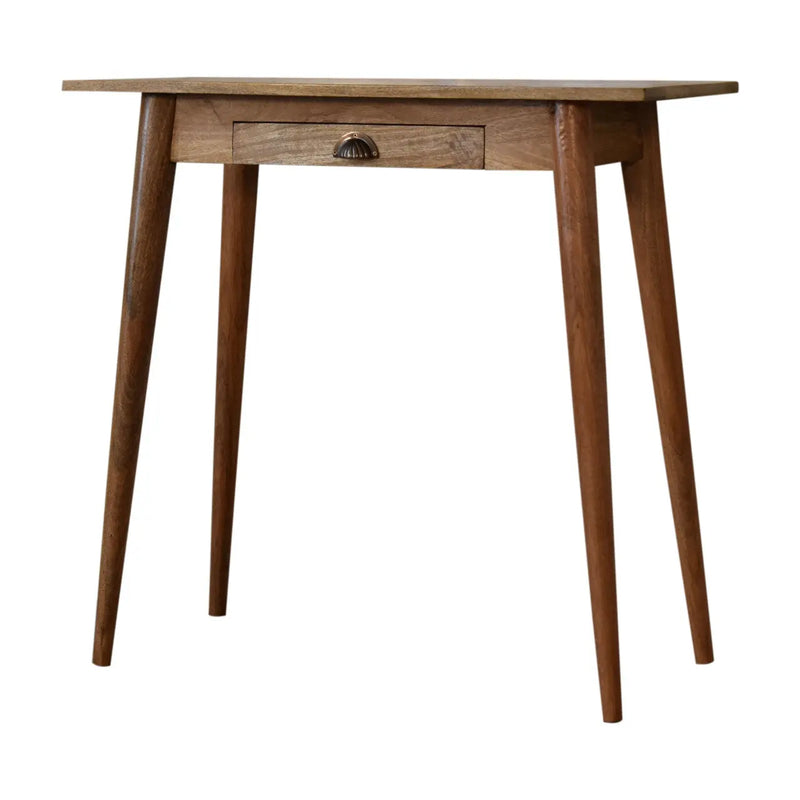 32" Brown Solid Wood Writing Desk Homeroots Office