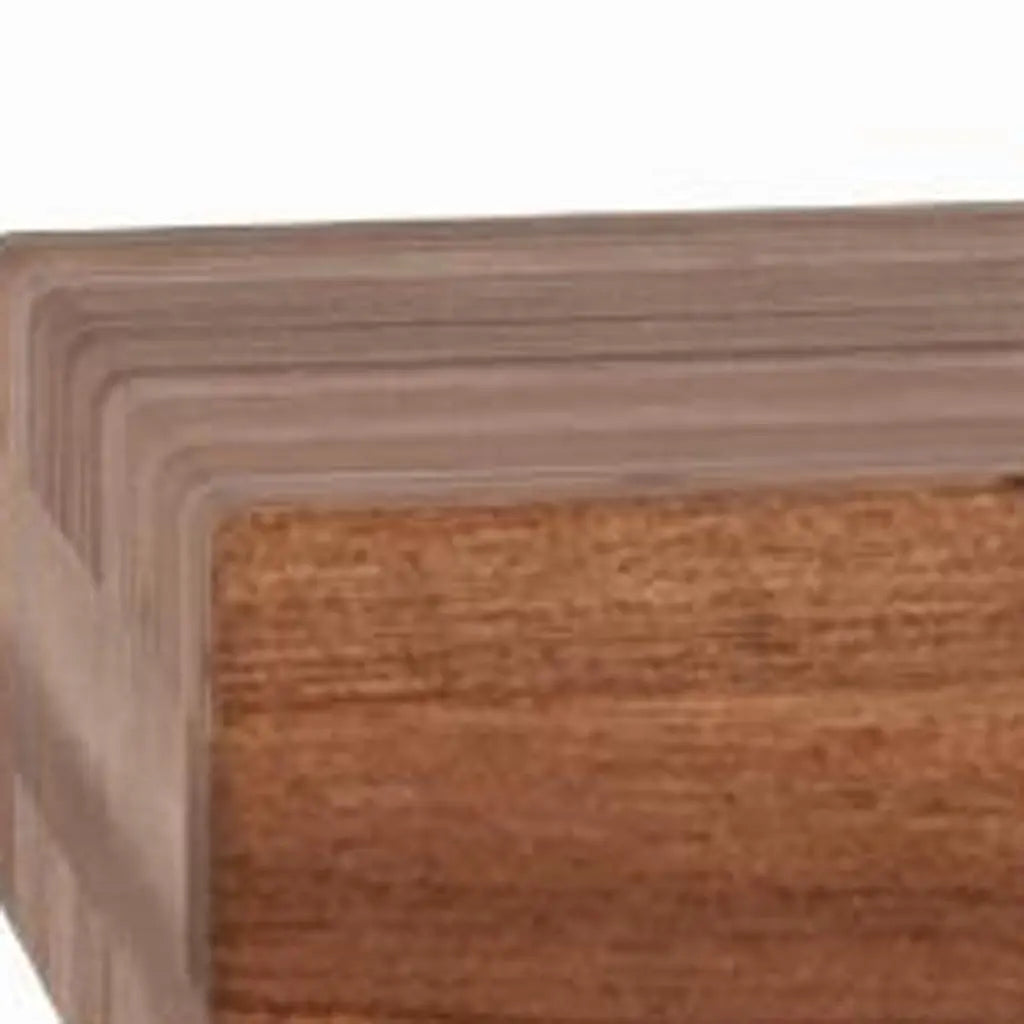 32" Brown Wood Wall Mounted Floating Shelf Homeroots Organization