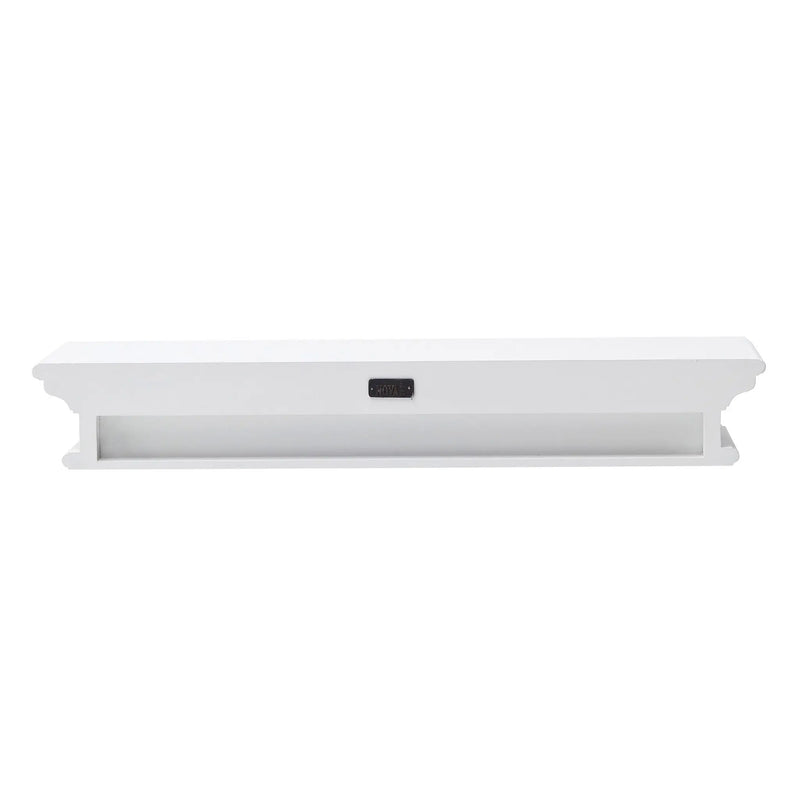 32" Classic White Floating Wall Shelf Homeroots Organization