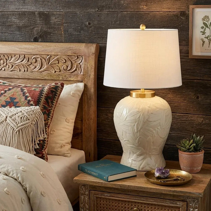 32" Clear Novelty Table Lamp LED With Empire Shade Homeroots Lighting