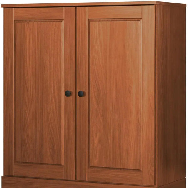 32" Coffee Solid Wood Accent Cabinet With Two Doors Homeroots Kitchen & Dining
