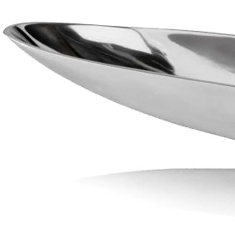 32" Contempo Shiny Silver Long Boat Tray Homeroots Kitchen & Dining