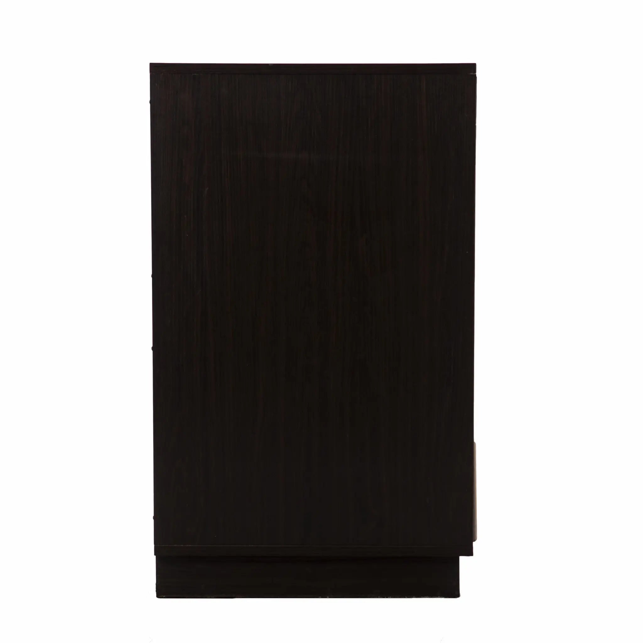 32" Dark Brown And Natural Carved Floral Sideboard with Two Doors Homeroots Kitchen & Dining