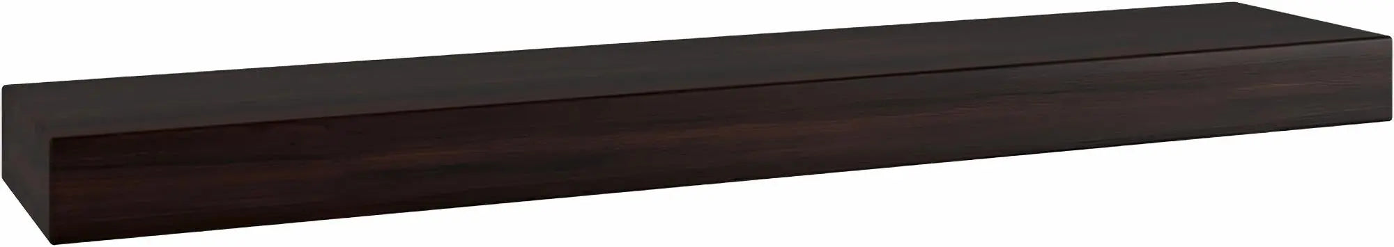 32" Espresso Wood Wall Mounted Floating Shelf Homeroots Organization