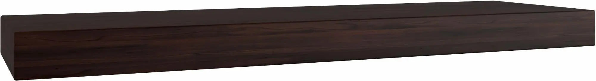 32" Espresso Wood Wall Mounted Floating Shelf Homeroots Organization