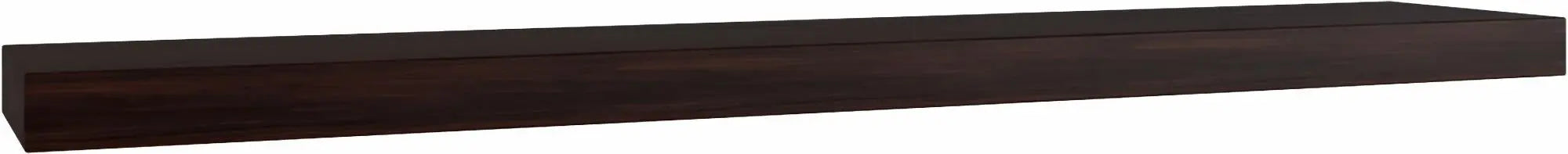 32" Espresso Wood Wall Mounted Floating Shelf Homeroots Organization