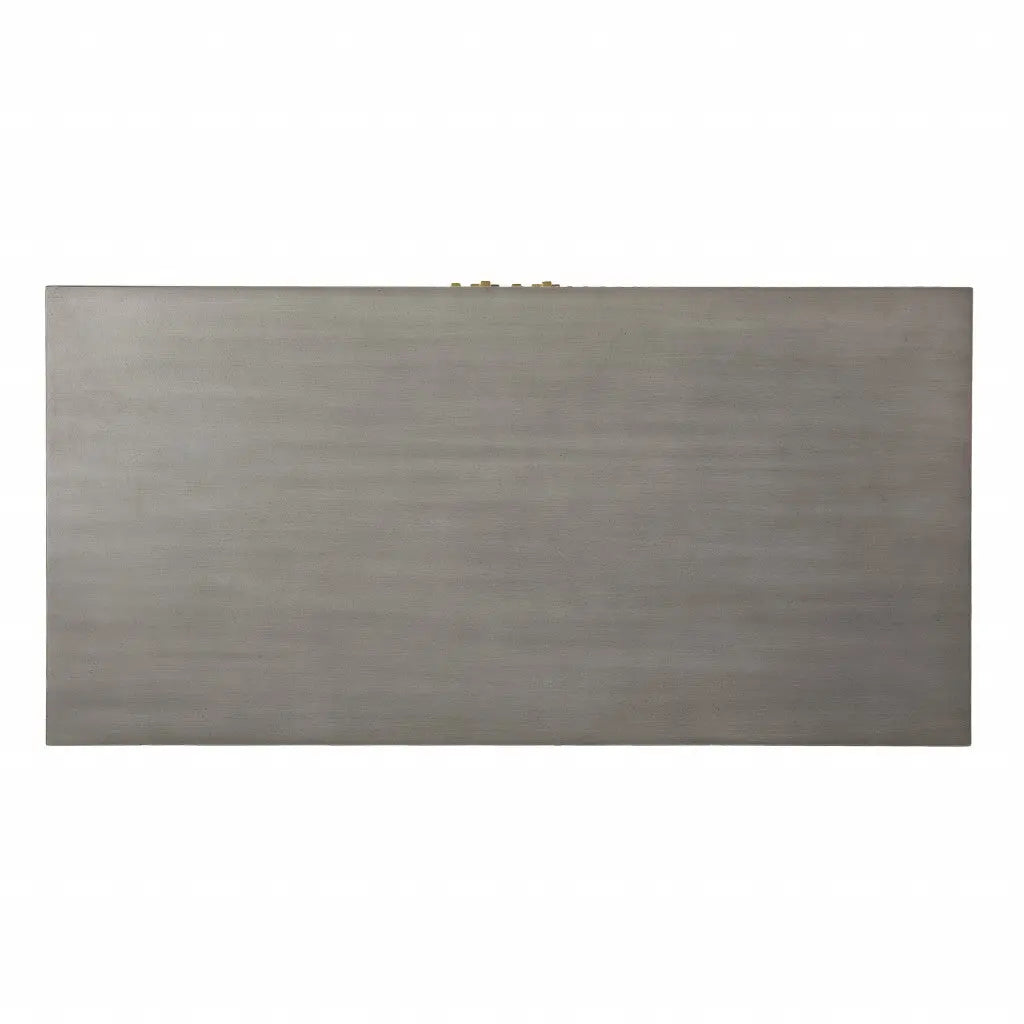 32" Gray Solid Wood Sideboard with Two Doors Homeroots Kitchen & Dining
