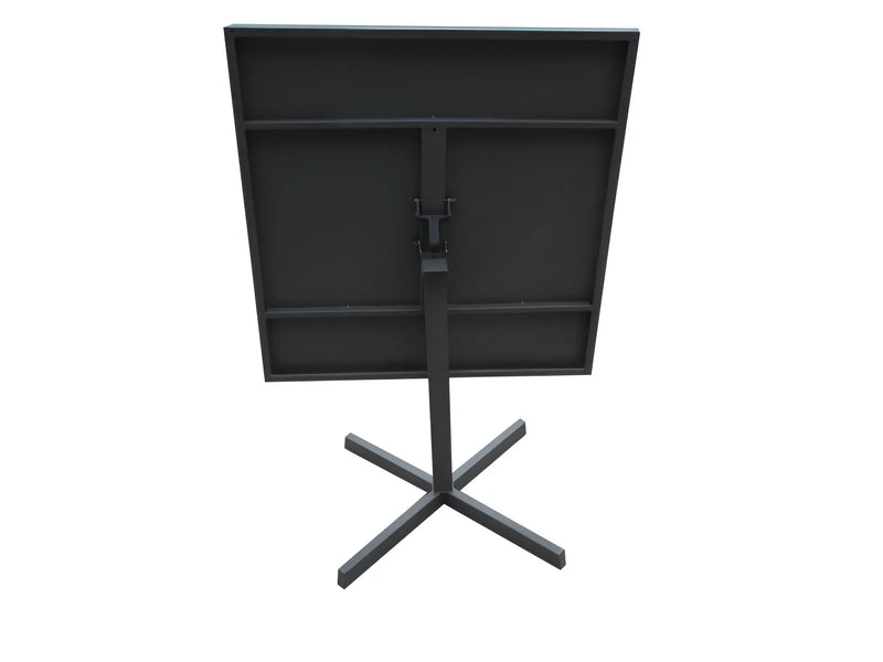 32" Gray Square Aluminum Pedestal Base Dining Table - GreatEagleInc