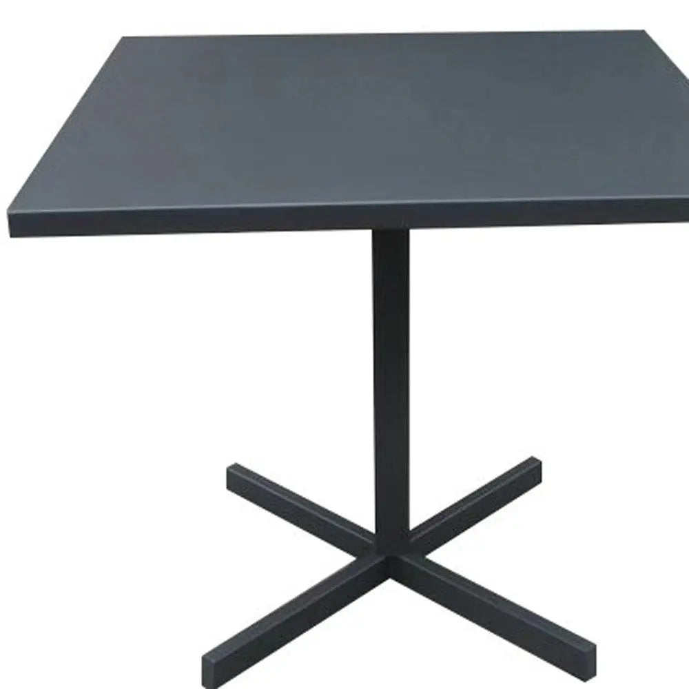 32" Gray Square Aluminum Pedestal Base Dining Table - GreatEagleInc