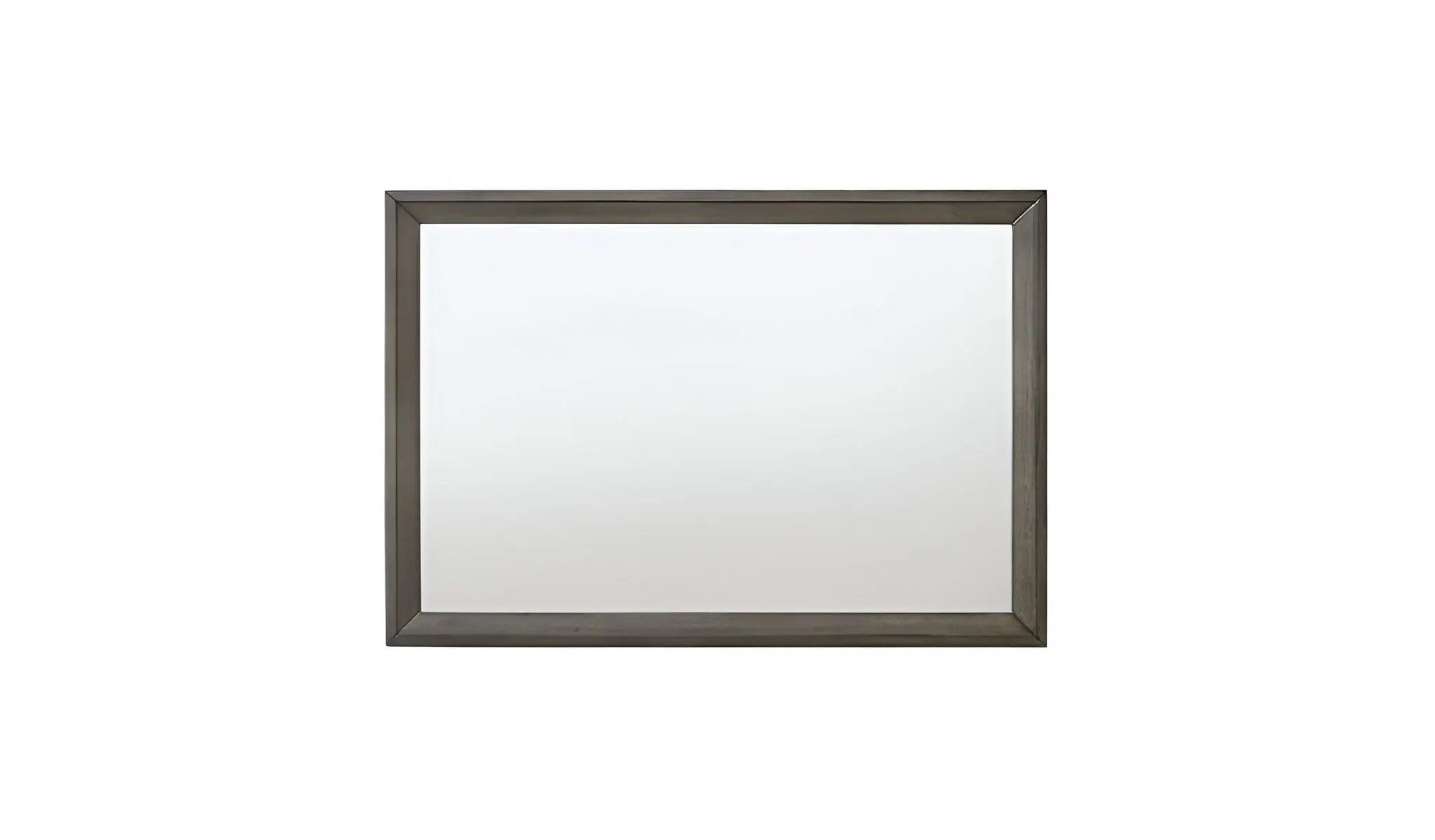 32" Gray Wood Framed Mounted Dresser Mirror Homeroots Bed & Bath