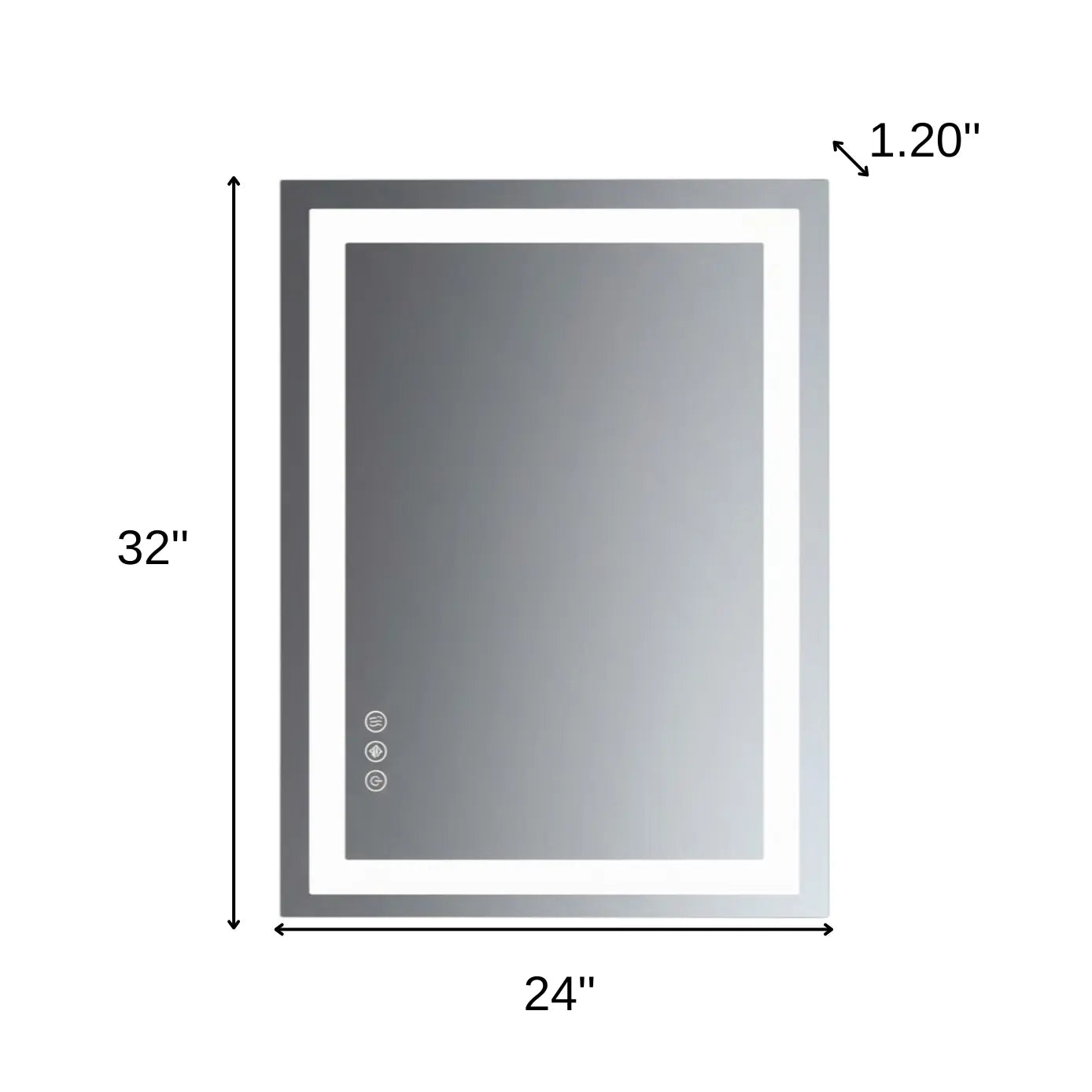32" Lighted Frameless Bathroom Vanity Mirror Homeroots Bed & Bath