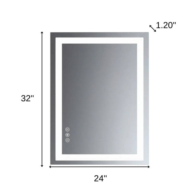 32" Lighted Frameless Bathroom Vanity Mirror Homeroots Bed & Bath