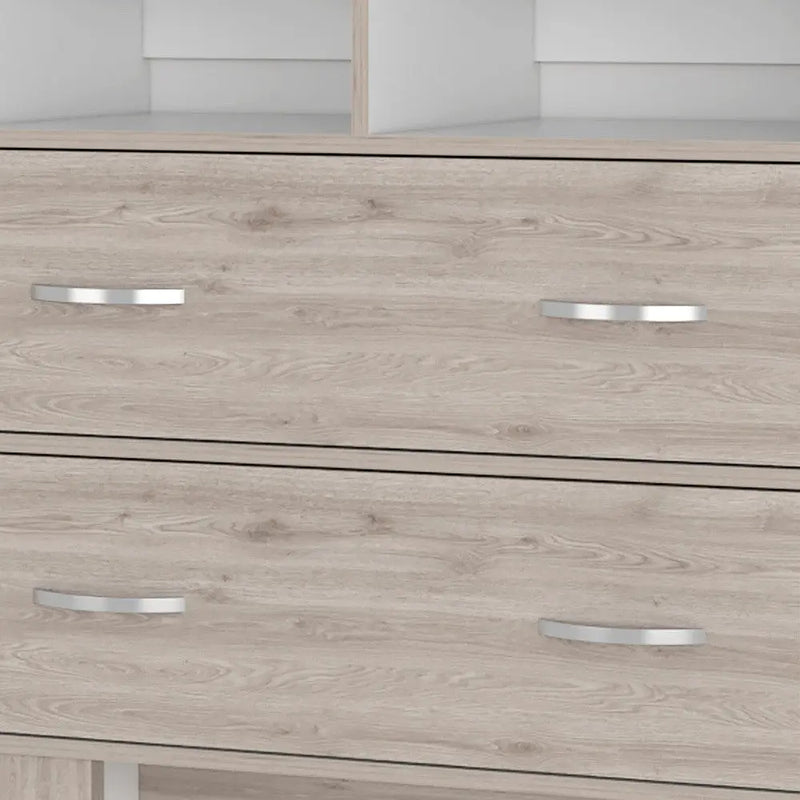 32" Oak Wood Two Drawer Dresser Homeroots Bed & Bath