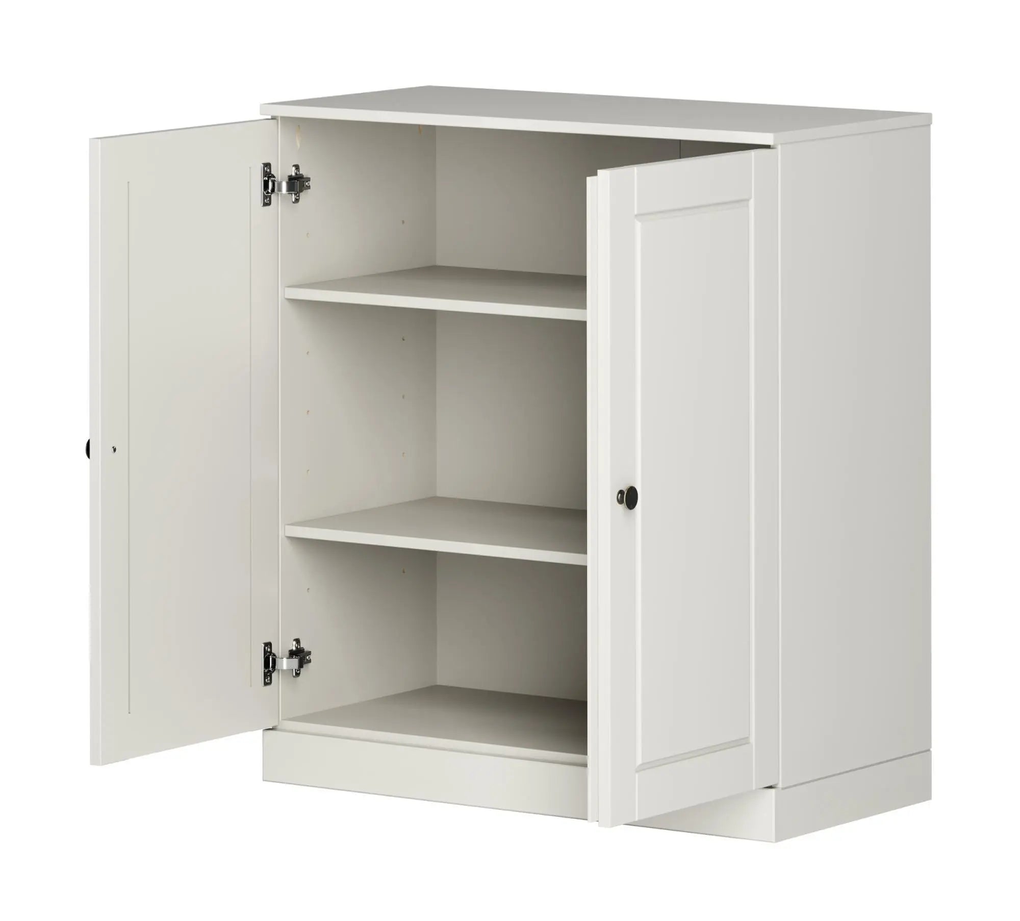 32" Off White Solid Wood Accent Cabinet With Two Doors Homeroots Kitchen & Dining