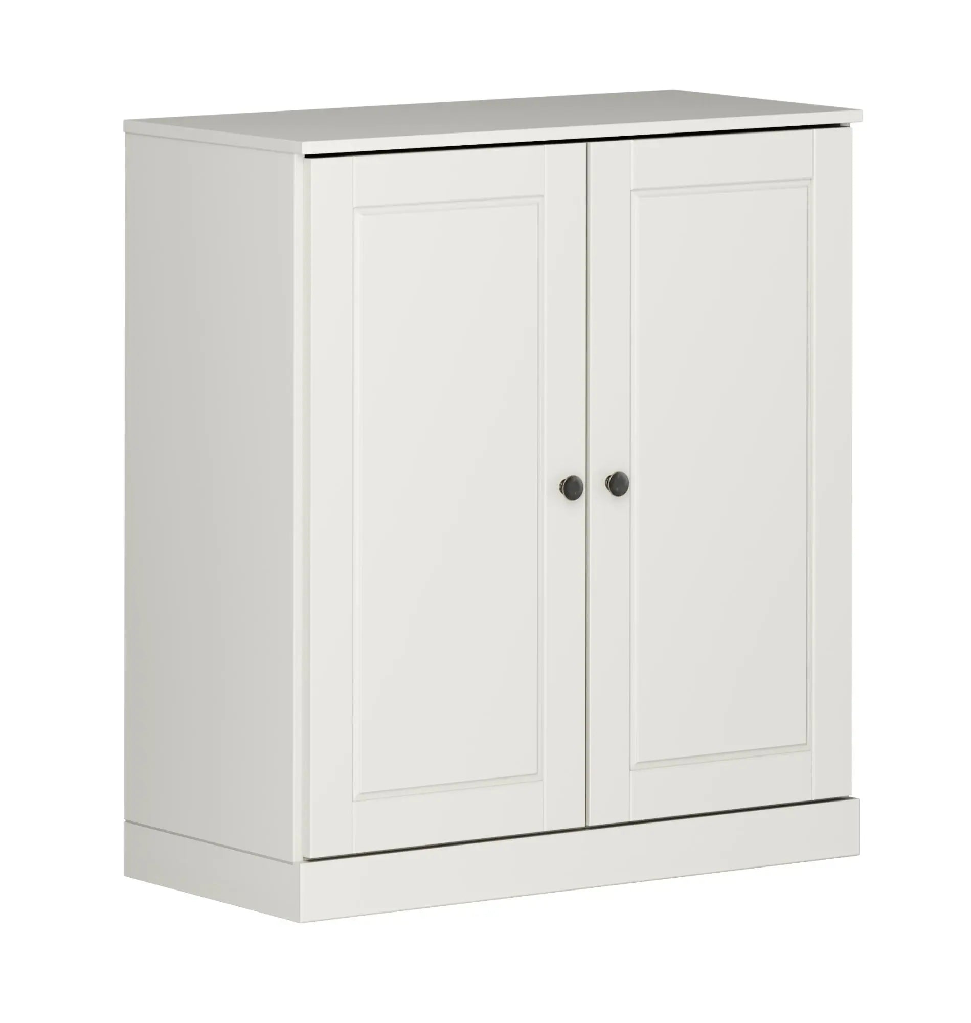 32" Off White Solid Wood Accent Cabinet With Two Doors Homeroots Kitchen & Dining