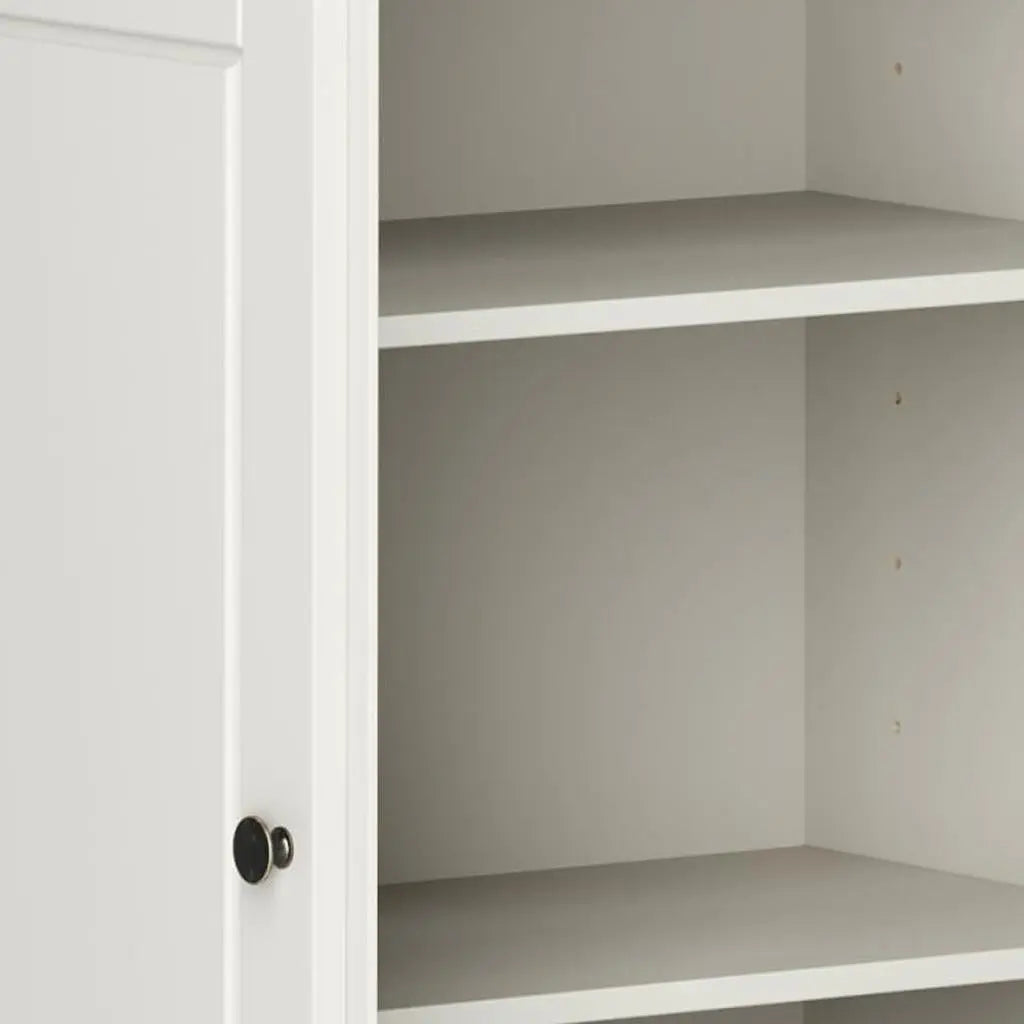 32" Off White Solid Wood Accent Cabinet With Two Doors Homeroots Kitchen & Dining