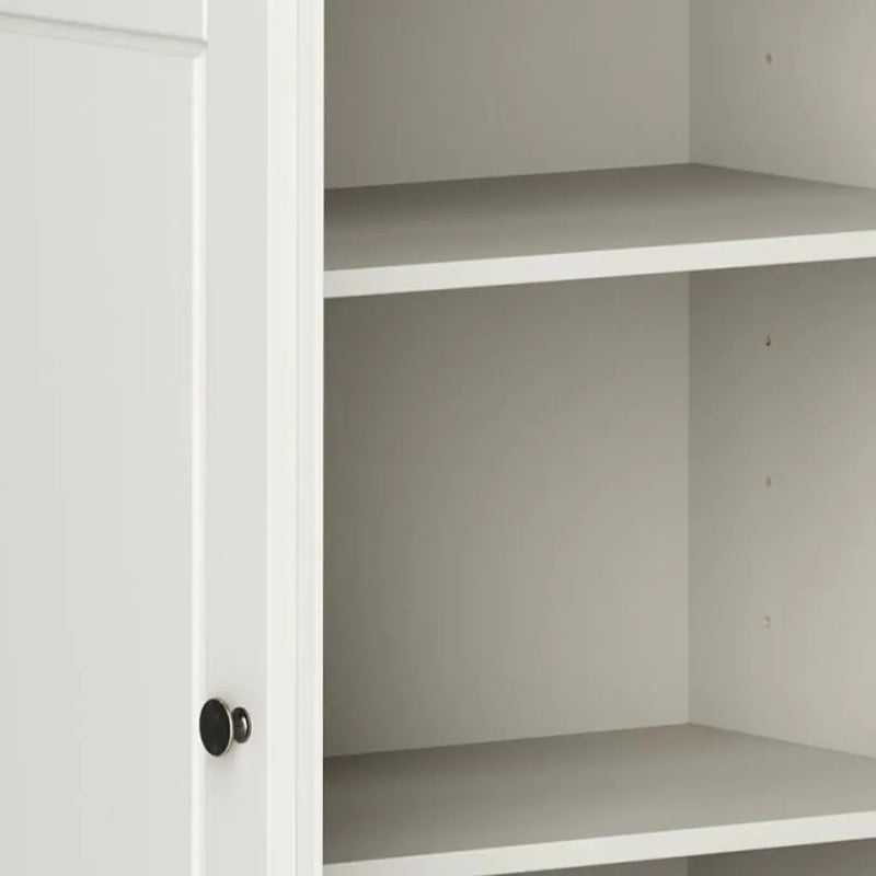 32" Off White Solid Wood Accent Cabinet With Two Doors Homeroots Kitchen & Dining