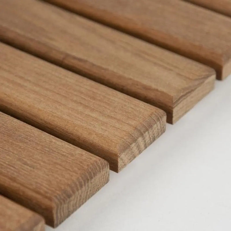 32" Premium Teak Shower Bath Mat Homeroots Bed & Bath