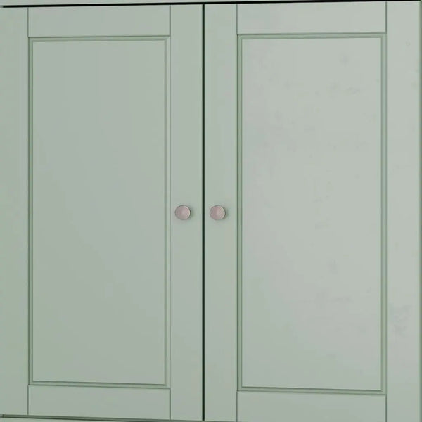 32" Sage Solid Wood Free Standing Double Door Linen Cabinet Homeroots Organization