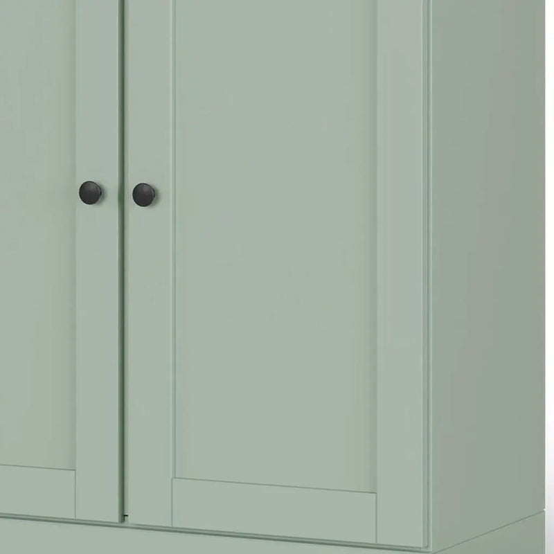 32" Sage Solid Wood Shaker Style Double Door Linen Cabinet Homeroots Organization