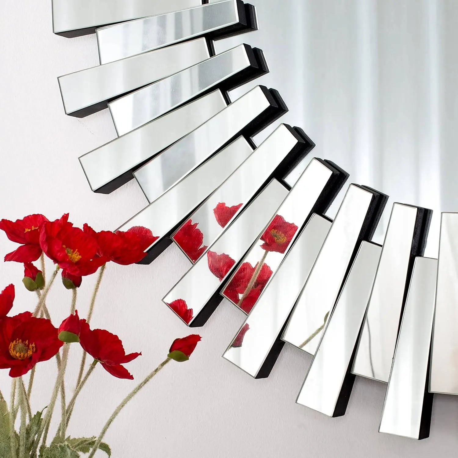 32" Silver Sunburst Unframed Accent Mirror Homeroots Bed & Bath