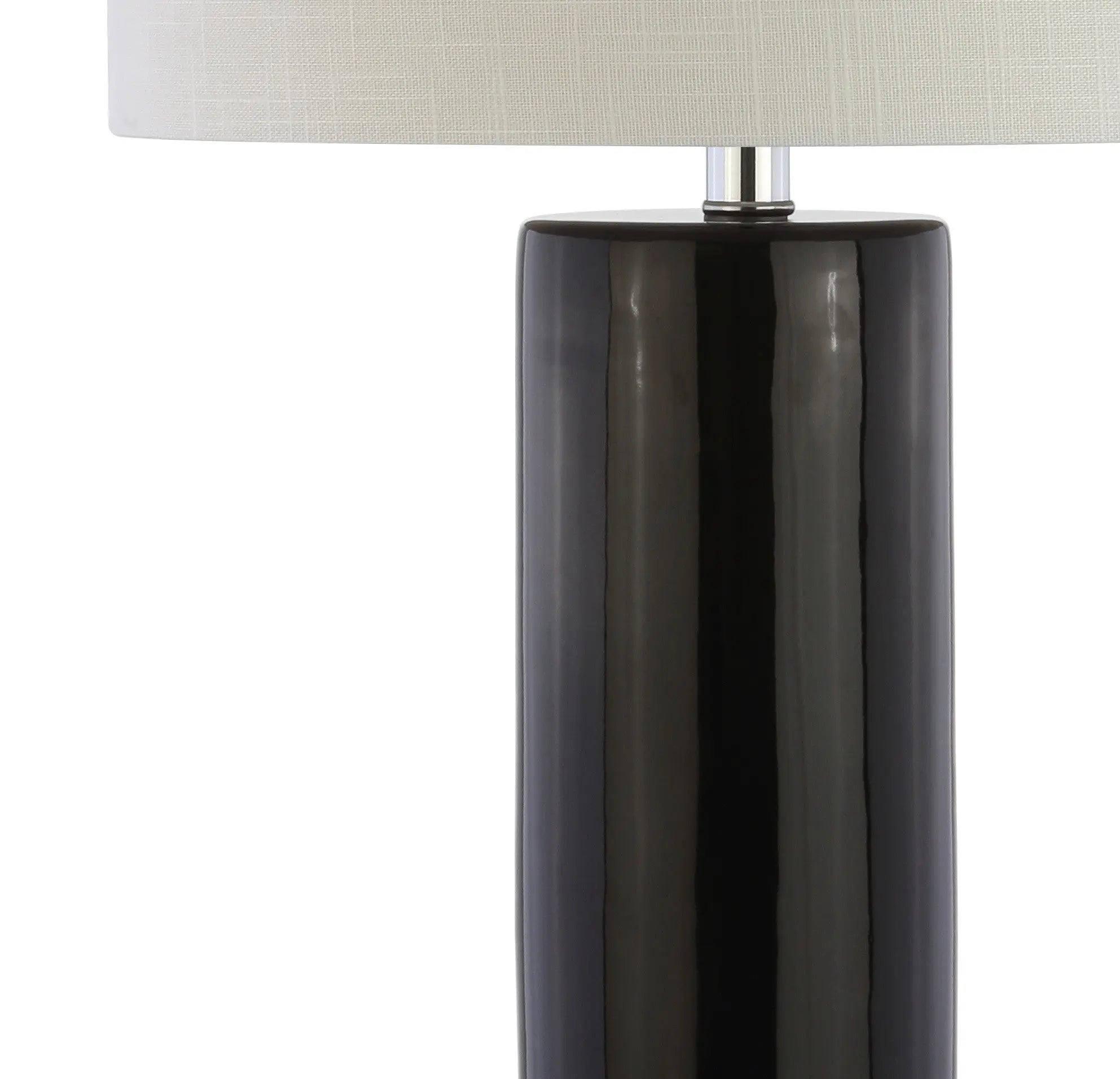 32" Silver Table Lamp With Drum Shade Homeroots Lighting