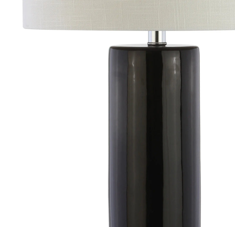 32" Silver Table Lamp With Drum Shade Homeroots Lighting